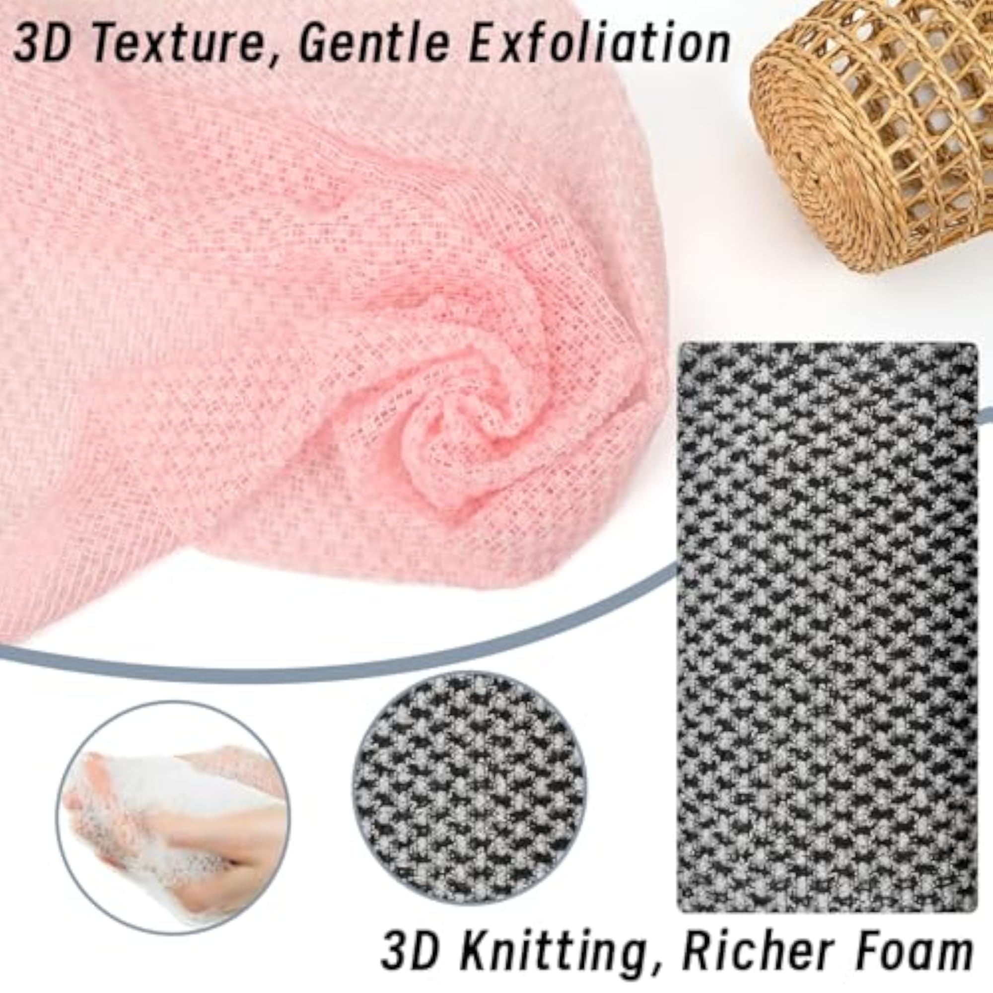 Exfoliating Shower Towel, 2PCS
