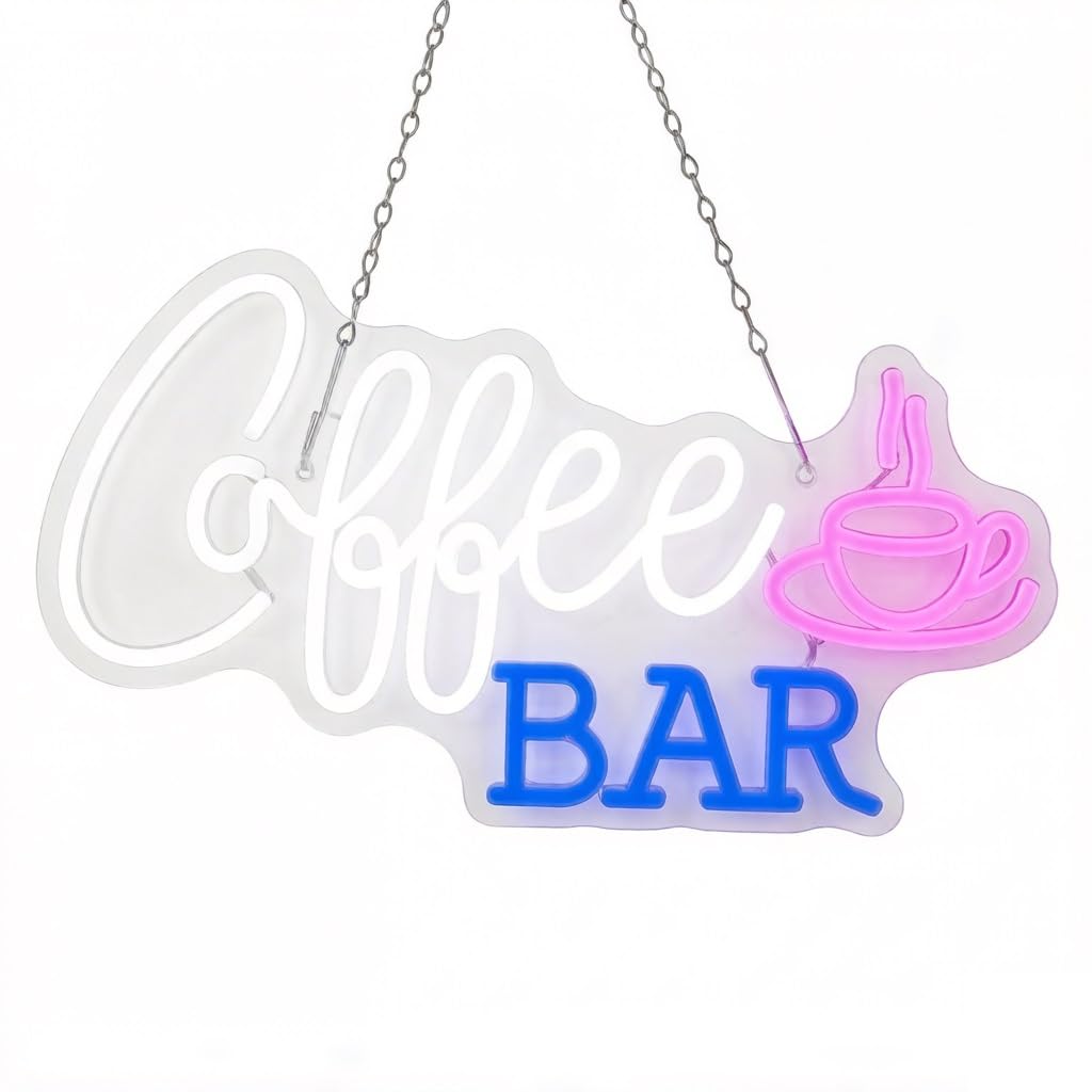 Coffee Shop Neon Sign LED Light for Home Bar or Coffee Station(4(22*42cm))