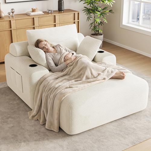COMKEI 69” Oversized Chaise Lounge Chair Indoor...