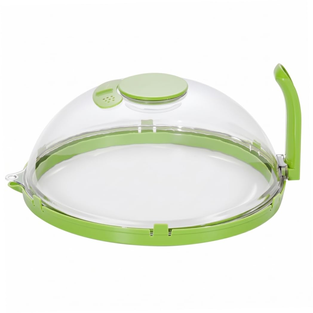 Striegro Food Cover, Microwave Splatter Cover, Water Injection Moisture-retaining Food, Green, 10.43 Inch (26.5cm).