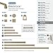 Amerock | Cabinet Pull | Golden Champagne | 6-5/16 inch (160 mm) Center to Center | Blackrock | 1 Pack | Drawer Pull | Drawer Handle | Cabinet Hardware