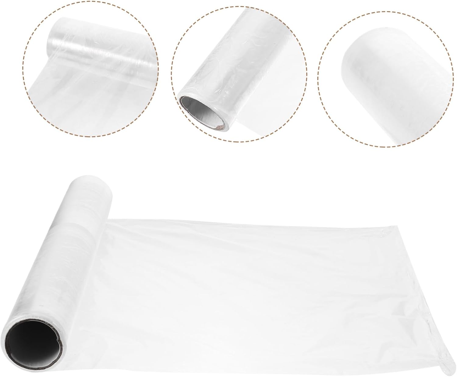 1roll Kitchen Food Storage Plastic Wrap Cling Film Stretch Tear Resistant Fresh Keeping Easy to Carry