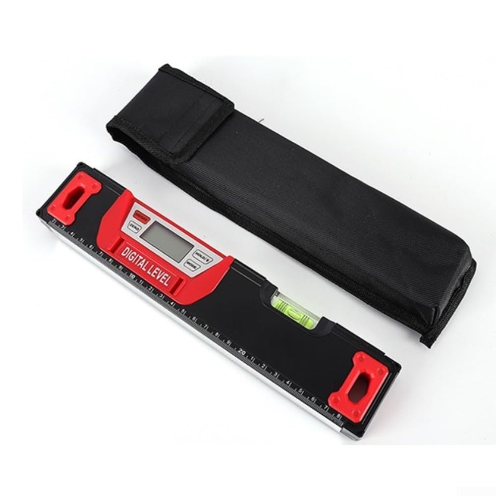 Niveau à bulle numérique, règle de niveau électronique, mesure de l'angle, compteur de pente numérique, affichage LED, rapporteur inclinomètre (30 cm)