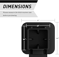 Vista 3 de UTSAUTO Cubierta de enganche de remolque de 2 pulgadas con huellas de patas, cubierta de enganche de remolque de remolque, inserción de enchufe