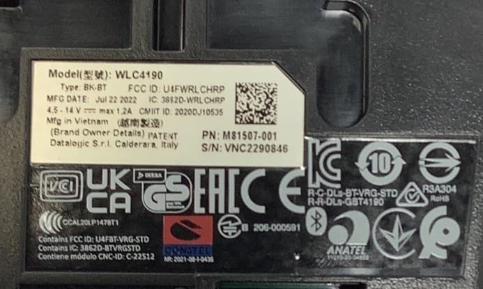 Miniatura 4 de Datalogic WLC4190-BK-BT base inalámbrica