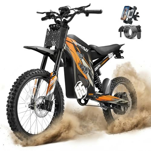 HAPPYRUN G300 Pro Electric Dirt Bike for Adults, 72V 30Ah