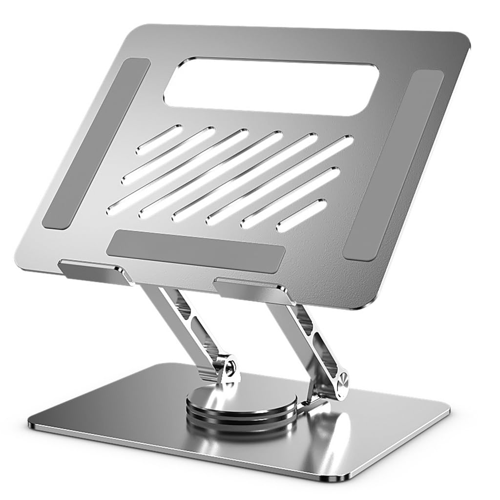 GIZNXBA Soporte Portatil Mesa Plegable Soporte Ergonómico para Portátil Ajustable Soporte Portatil Mesa Giratorio Compatible con Portátiles De 11-17.3 (Color : /Silver)
