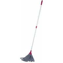 KL062598EU Mop Bucket with Mop Head Wringer, Carry Handle, Plastic Water Pail, Cleaning Bucket for Floors, Detachable Wringer, Pouring Spout, Large, Strong & Durable, 14L Capacity, Pink