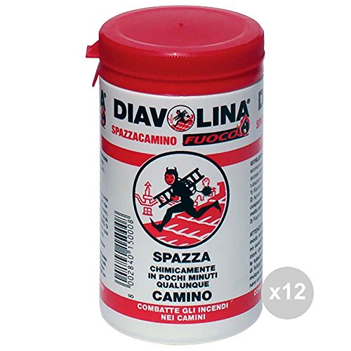 DIAVOLINA composición de Juego de 12 deshollinador químico en 5 Minutos 270 Maceta, única