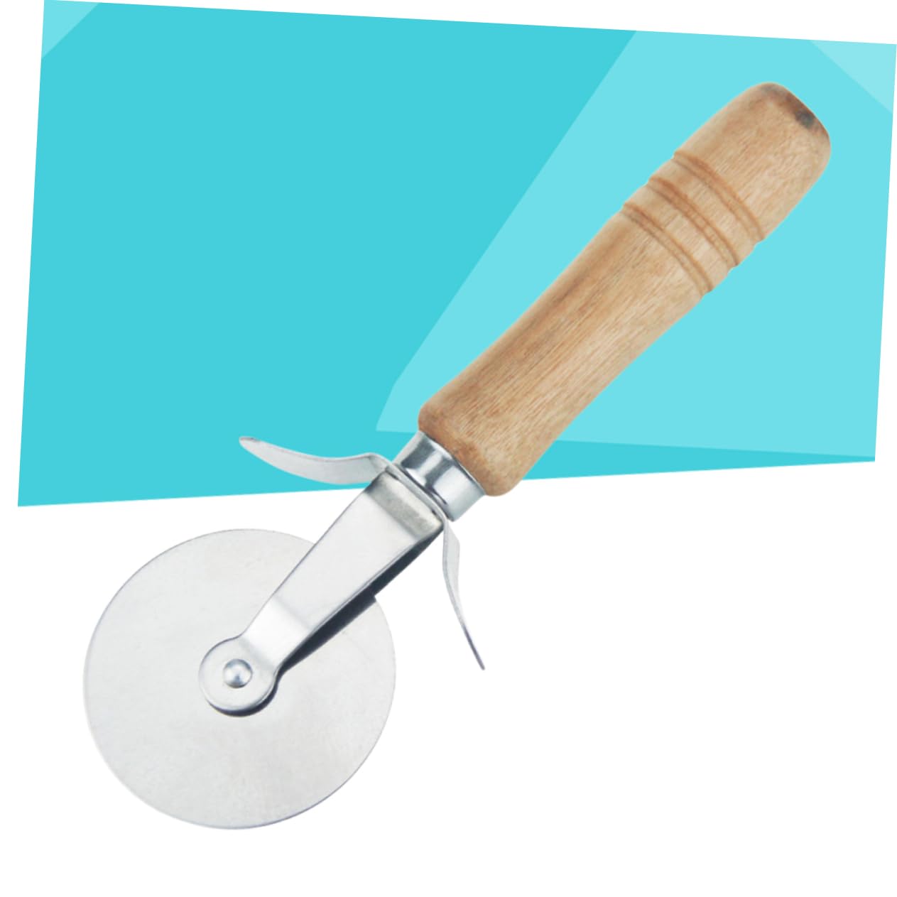 SHOWERORO Stainless Steel Roller Wheel Cutter with Handheld Wooden Handle Pastry Crimper for Easy Cutting Decorating Dishwasher Lightweight Tool