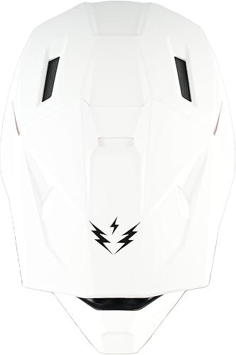 Miniatura 8 de 1Storm Casco de motocross juvenil para niños, casco ATV BMX MX Dirt Bike Go Kart Adolescente Blanco Brillante