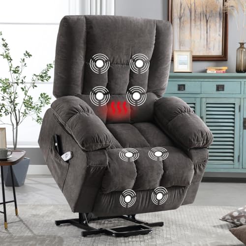 Power Lift Recliner with Massage Heating USB Pockets