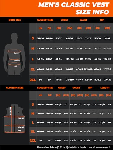 Chaleco Calefactable Hombre ORORO Batería Ropa Térmica Ligera 7