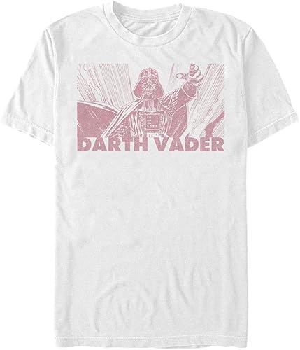 STAR WARS Men's Darth Vader One Tone T-Shirt, White, Large