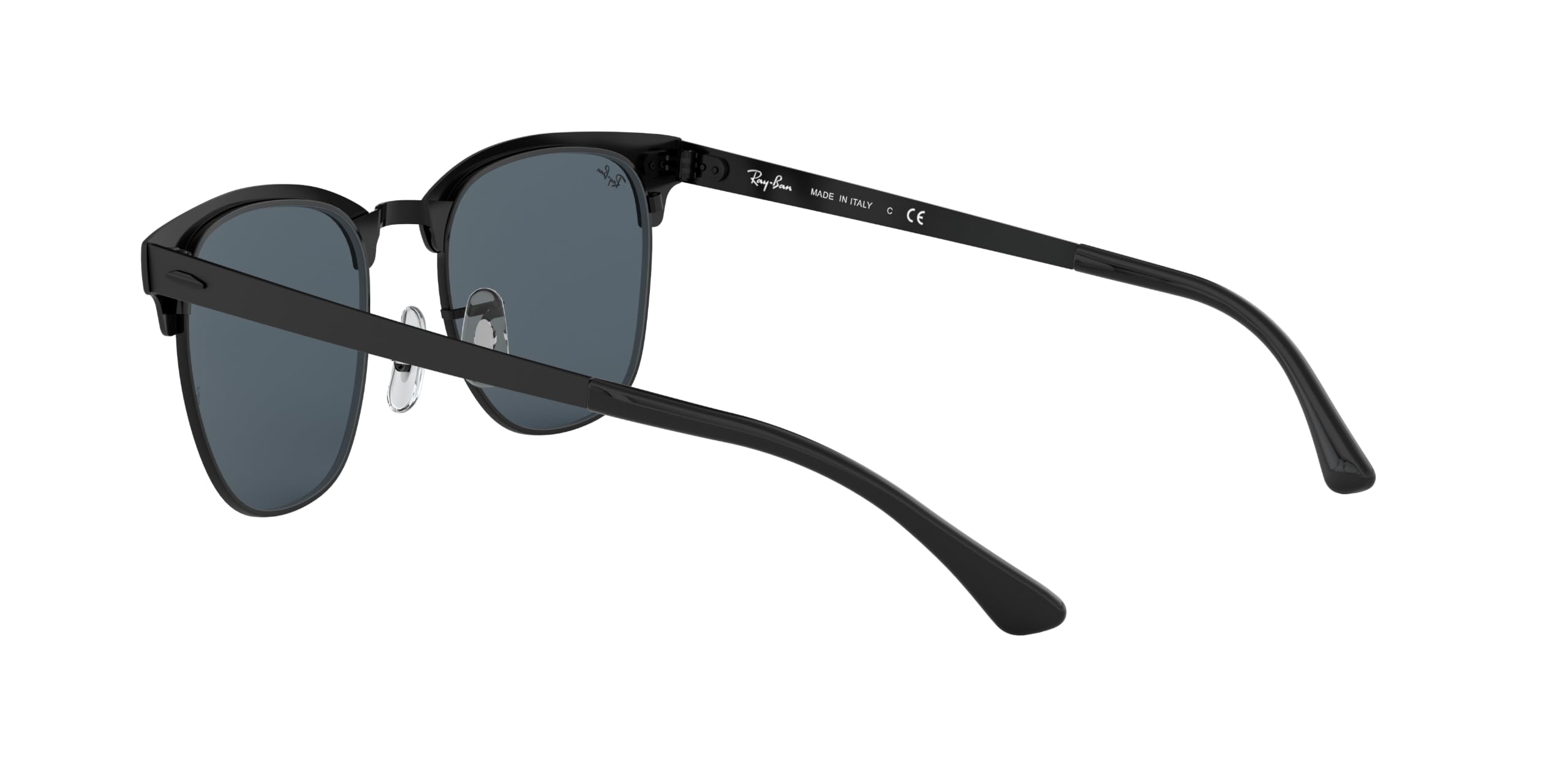 Ray-Ban Metal Clubmaster Sunglasses in Matte Black Blue RB3716 186/R5 51