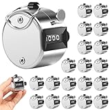TMWEFUSC 20 Pack Clicker Counter， 4-Digital Metal Handheld Tally Counter， Hand Counter Clicker with Hanging Hook Pitch Counter for School Sport Event,Coaching Counting Numbers