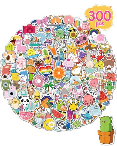 Stickers for Water Bottles, 300 Pcs/Pack Cute Vinyl...
