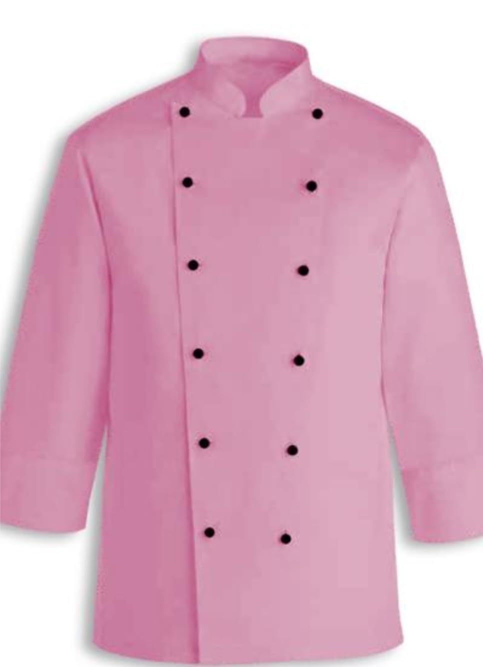 unisim Full Sleeve Button Stud Solid Chef Coat For Men (XL, Pink)-picture-11