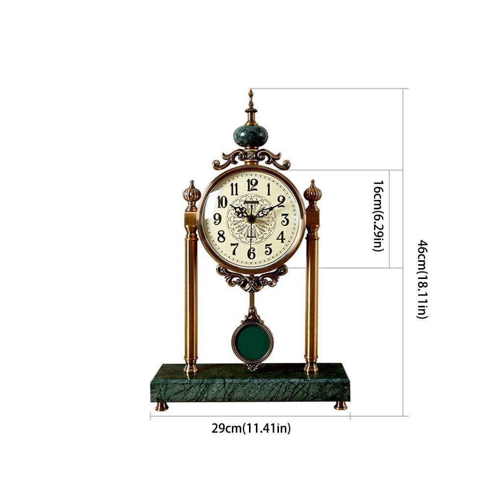 Clocks for Desk Clock Desk Clock Retro Clock European Home Living Room Bedroom Decoration Desk Clock Desktop Decoration Desk Clock Decorate Table Clock (Color : A)