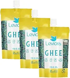 Kit 3X: Manteiga Ghee Tradicional Sem Lactose Refil Leviora 300g