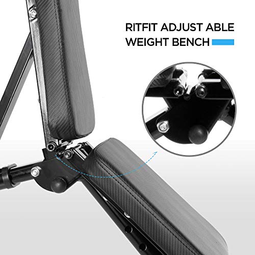 Adjustable Workout Bench, Utility Weight Bench for Home Gym Incline Decline Bench for Full Body Workout 1000lbs (Upgraded Version)