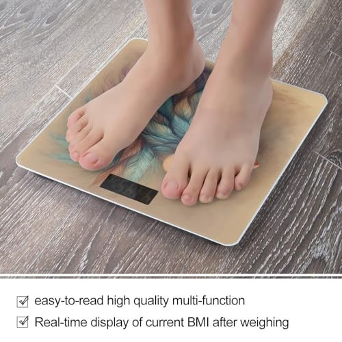 Báscula digital de baño con vidrio templado y pantalla LCD miniatura 5