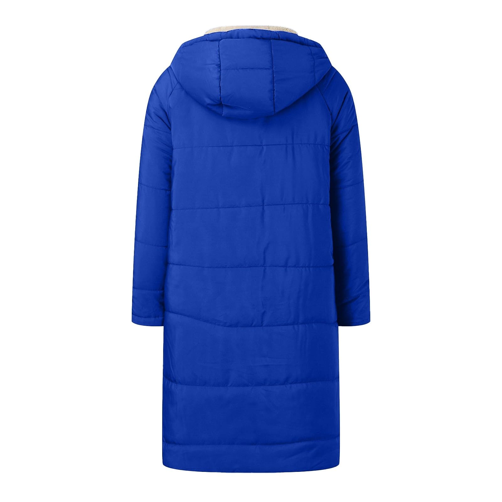 Generisch Wintermantel Damen Lang Warm Winterjacke Gefüttert Elegant Fleecejacke Winter Steppmantel Einfarbig Parka Mit Reissverschluss Winterparka Mit Taschen Mantel Thermo Dicke Damenmantel Langarm