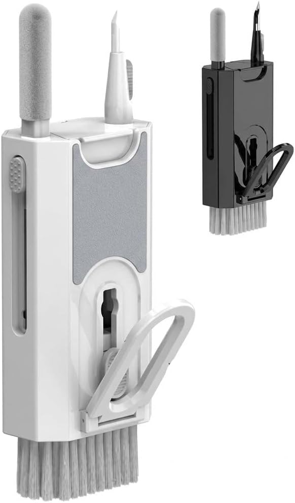 Escova de Limpeza Kit 8 em 1 Multifuncional para Teclado, Fone de Ouvido, Notebook, PC, Monitor e Celular, Removedor de Teclas, Pincel, Spray para Tela e Flanela, Limpeza Eletrônicos Portátil Sortida+