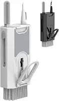 Escova de Limpeza Kit 8 em 1 Multifuncional para Teclado, Fone de Ouvido, Notebook, PC, Monitor e Celular, Removedor de Teclas, Pincel, Spray para Tela e Flanela, Limpeza Eletrônicos Portátil Sortida+