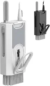 Escova de Limpeza Kit 8 em 1 Multifuncional para Teclado, Fone de Ouvido, Notebook, PC, Monitor e Celular, Removedor de Teclas, Pincel, Spray para Tela e Flanela, Limpeza Eletrônicos Portátil Sortida+