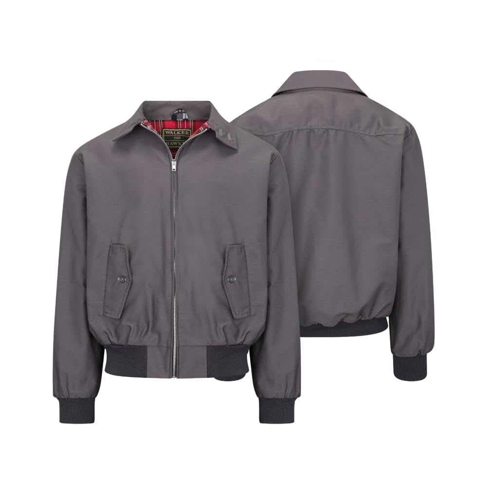 Walker and Hawkes Classic Faxton Jacket for Men - Timeless Water-Resistant Spring Jacket, Premium Cotton, Flannel-Lined
