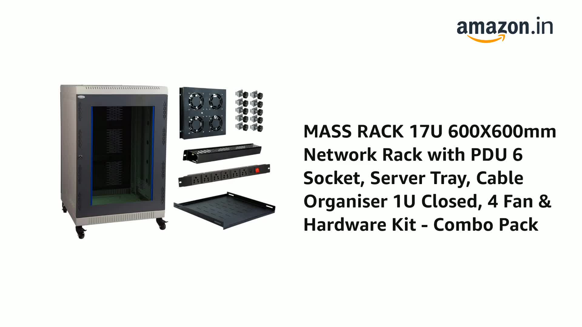 Amazon.in: Buy MASS RACK 17U 600X600mm Network Rack with PDU 6