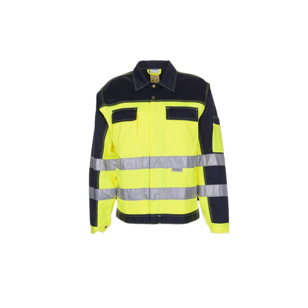 Planam 2007052 Warnschutz Bundjacke, Gelb/Marine, Größe 52
