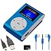 Produktbild Mp3 Player Display Blau Clip Micro Aluminium LCD SD SDHC bis 32Gb + Zubehörpaket
