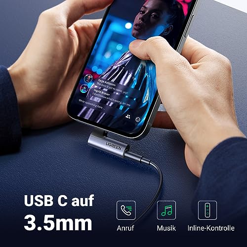 UGREEN USB C auf 3,5mm Klinke Adapter im 90 Grad Winkel