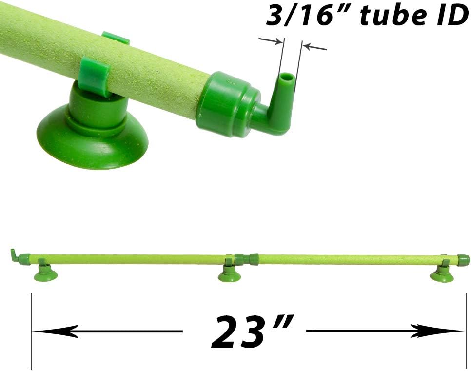 Quickun Aquarium Air Stone Bubble Wall Tube Oxygen Diffuser Bar Decor Accessory for Fish Tank 23 Inch Length,1PCS image 2
