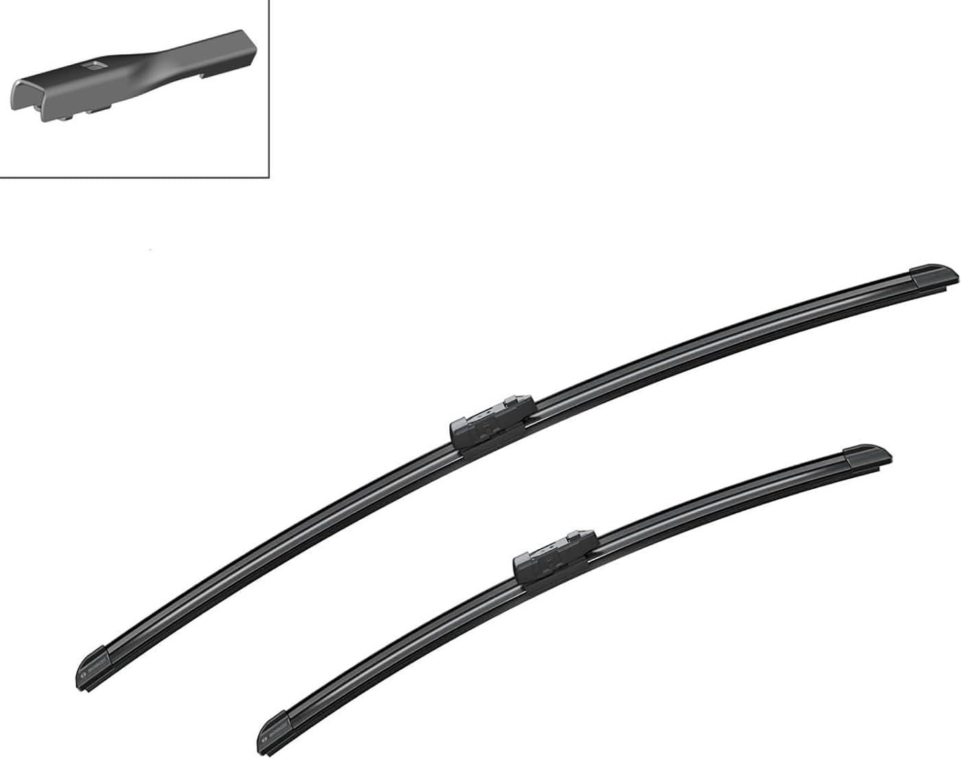 Bosch Aerotwin Aerotwin eA 102 S Tergicristalli Anteriori, Set di 2 Tergicristalli di Ricambio, con Adattatore Preassemblato, 650 mm / 475 mm - Confezione Salvaspazio