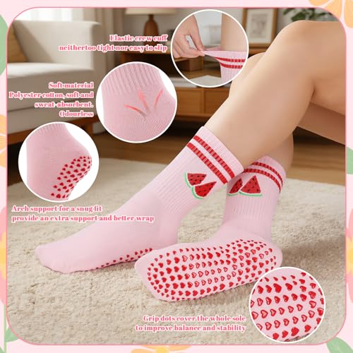 Image of Pilates Grip Yoga Socks for Women Cute Non Slip Socks