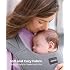 Momcozy Portable Baby Carrier Compact & Lightweight, Adjustable for Travel, Fold & Go Convenient Storage Hip Pouch, Wide Shoulder Straps, Soft Skin-Friendly Fabric, for Babies 1235 lbs (Grey)