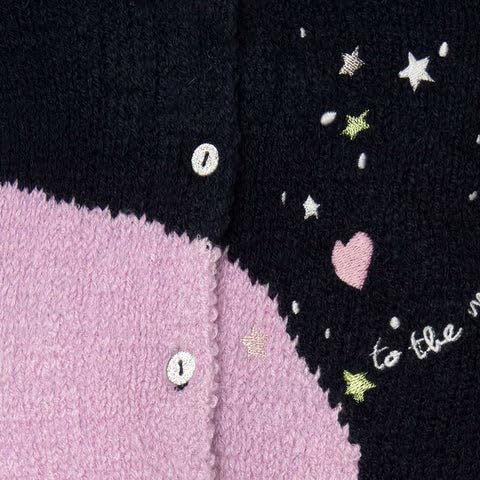 | Girls' and Toddler Long Sleeve Knitted Cardigan Sweater | Collection Galaxy Friends | Pink & Black3