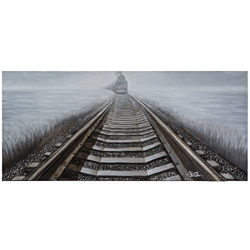 Yosemite Home Decor DCF269B Bending Iron Landscape Acrylic Painting