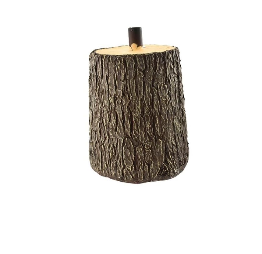 Base Supporto Albero di Natale in Resina, Tronco Realistico Natalizio, Riproduzione come nella Realtà Solido Resistente, Addobbo Festivo Attacco Universale Diametro 32/26 Altezza 34cm