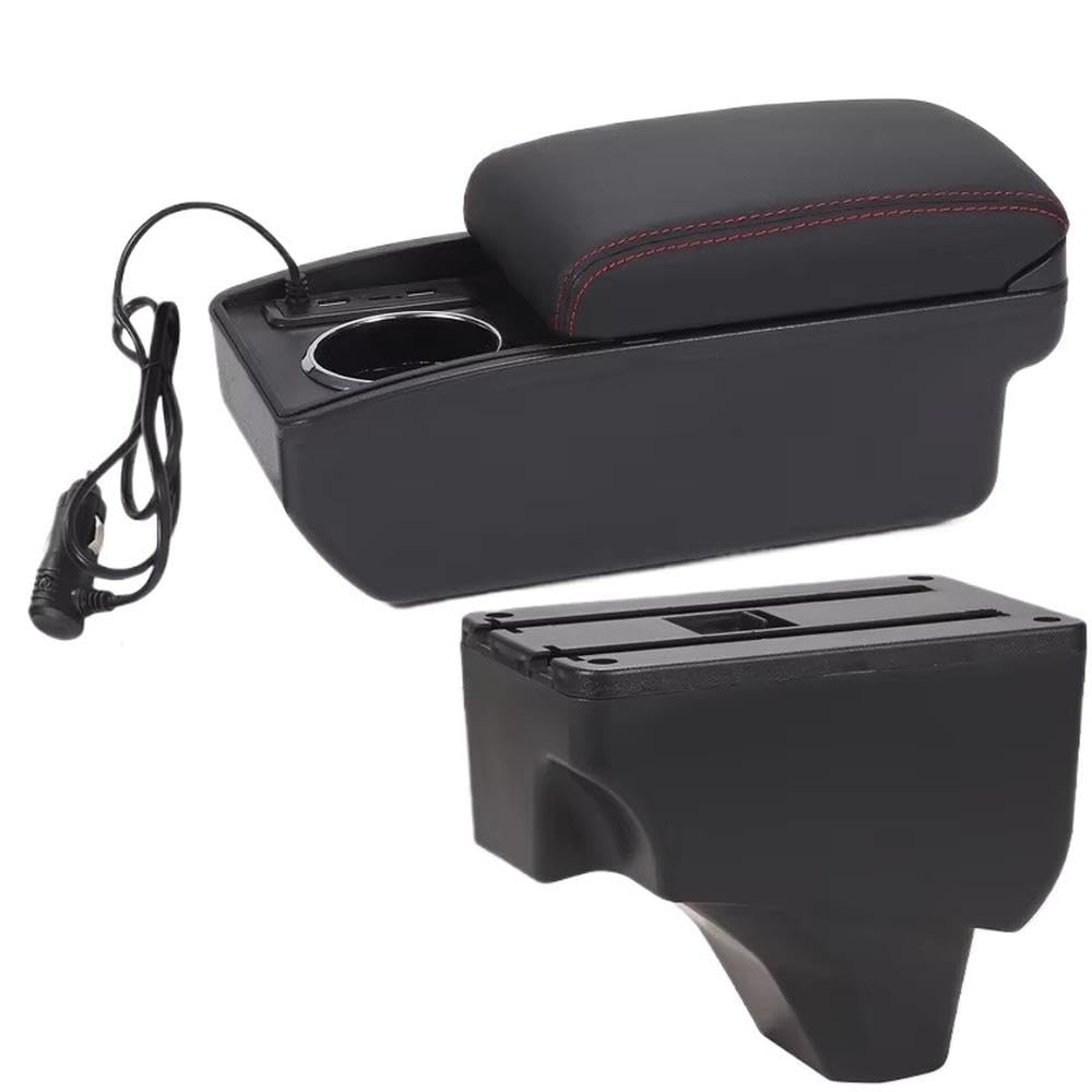 FSOZDBBPL For Peugeot 208 For Peugeot 2008 2019-2024 Car Armrest Box Storage Box Retrofit Parts Interior Parts(A1 Fast charging)