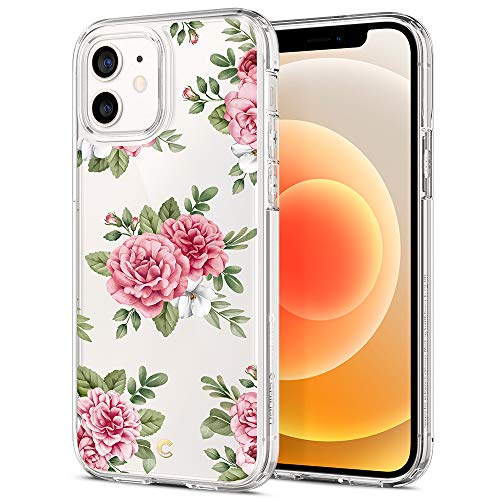 CYRILL by Spigen | フレッシュな花柄 花 ケース iPhone 12 / iPhone 12 Pro 用 ケース iPhone12Pro用 ケース 6.1インチ 全透明ソフト TPU PC 黄変防止超対圧 SGS 選択兵保護オン ラインア