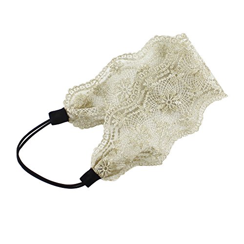 Polytree 4pcs Vintage Women's Lace Wide Headband Hair Band Headwraps