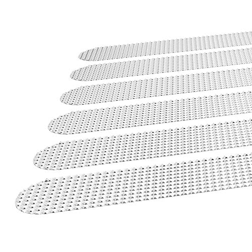 H HOMEWINS 24PCS Tiras de baño con rascador Pegatinas antideslizantes Pegatinas de ducha Seguridad Transparente Autoadhesivo para escalera de piscina 38CM (Tira)