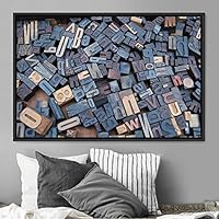 Framed Canvas Wall Art Pressed Quotes 3D Chic Inspirational Multicolor Pop Art Quotes Typography Ultra Whimsical - 16x24 inches