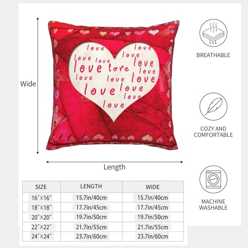 Housses de coussin cœurs rouges pour un salon cocooning et chaleureux