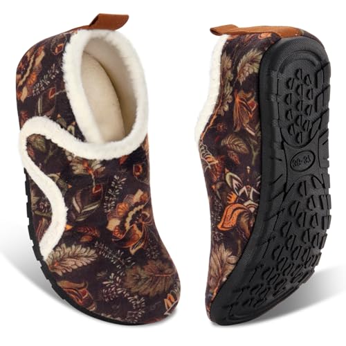 Image of Ibeauti Women Mens House Slippers Lightweight Comfy Barefoot Slipper Socks Rubber Sole House Shoes for Indoor /Outdoor Bedroom Travel