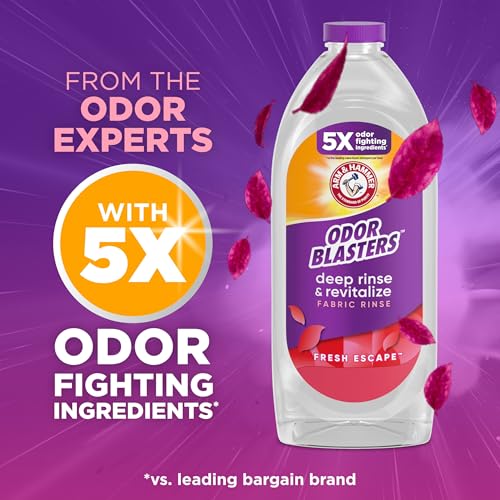 Image of ARM & HAMMER Odor Blasters Deep Rinse and Revitalize Fabric Rinse, Laundry Additive, Eliminates Sweat and Musty Odors, Fresh Escape Scent, 50 fl oz
